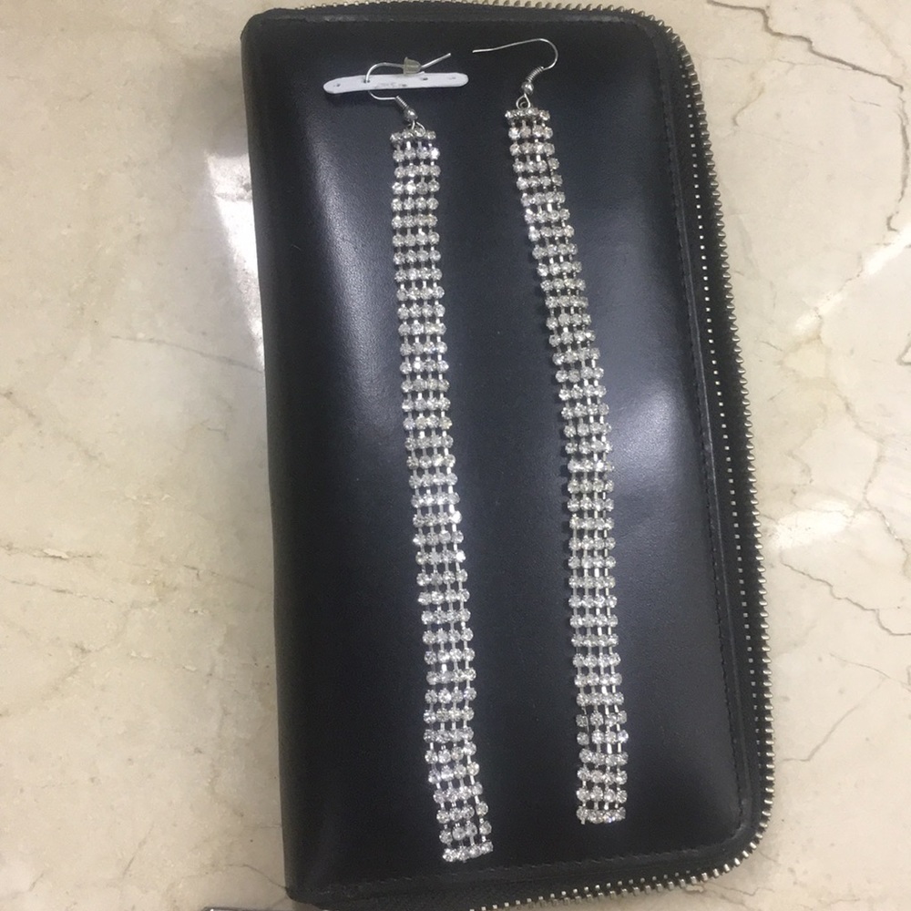 Faux diamond earrings